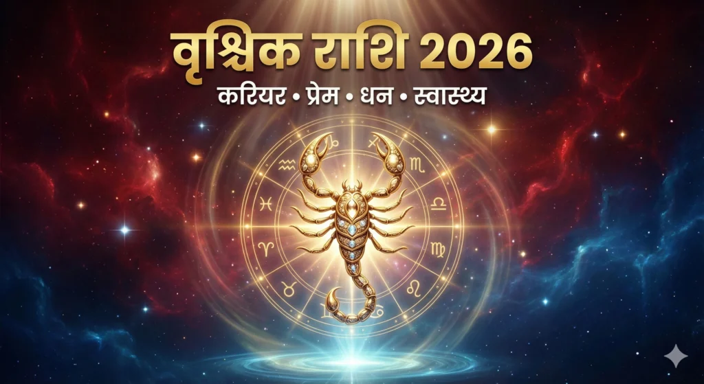 वृश्चिक राशि 2026 वार्षिक राशिफल – करियर, प्रेम, विवाह और धन भविष्यफल