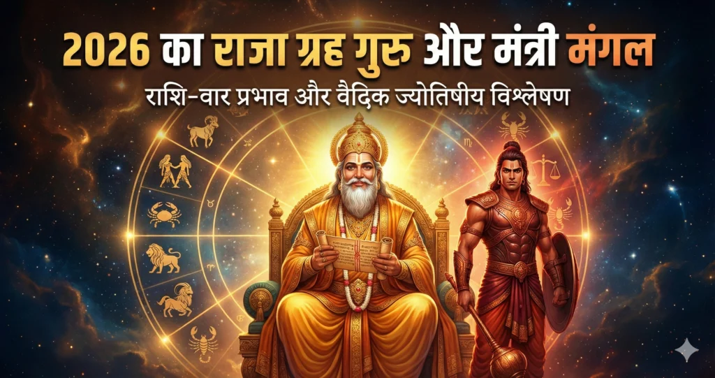 2026 का राजा ग्रह गुरु और मंत्री मंगल – वैदिक ज्योतिष अनुसार गुरु और मंगल का प्रभाव