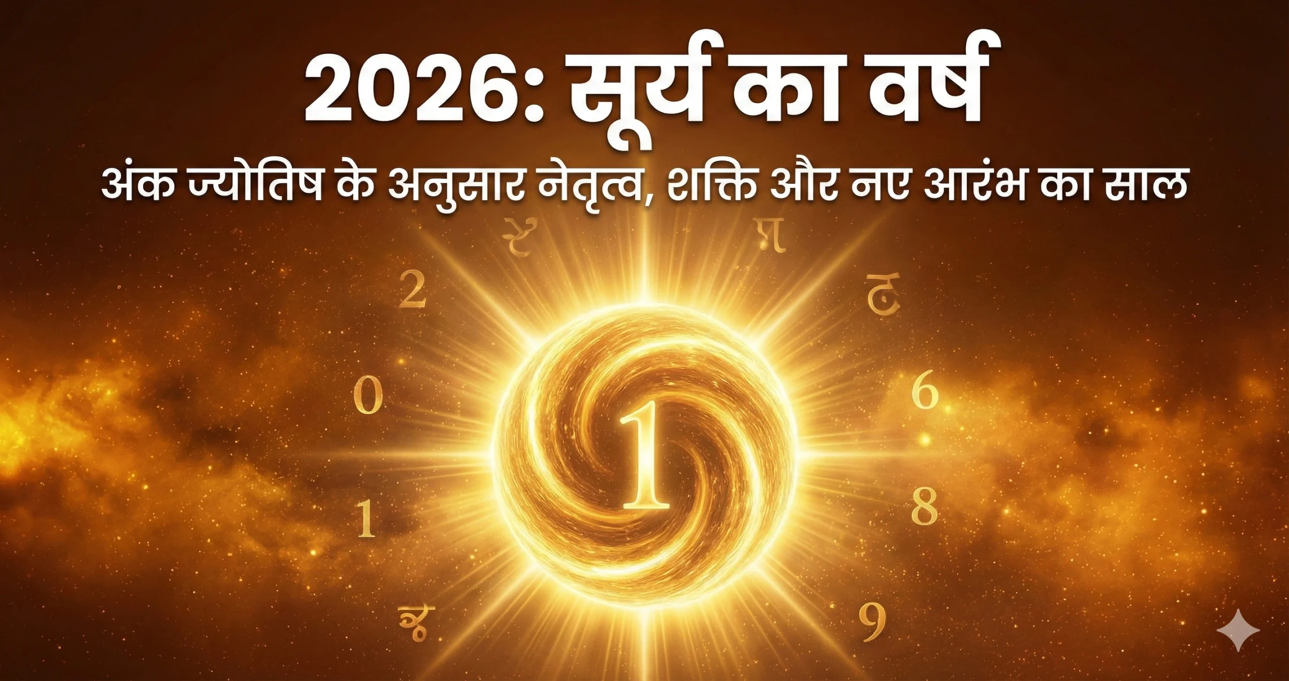 2026 सूर्य का वर्ष – अंक ज्योतिष के अनुसार सूर्य अंक 1 का प्रभाव