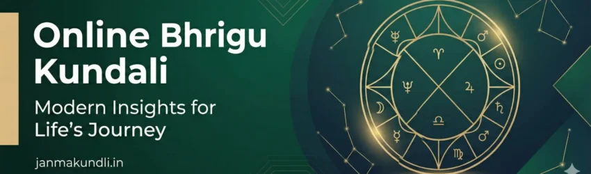 Online Bhrigu horoscope banner for predictive astrology and karma analysis