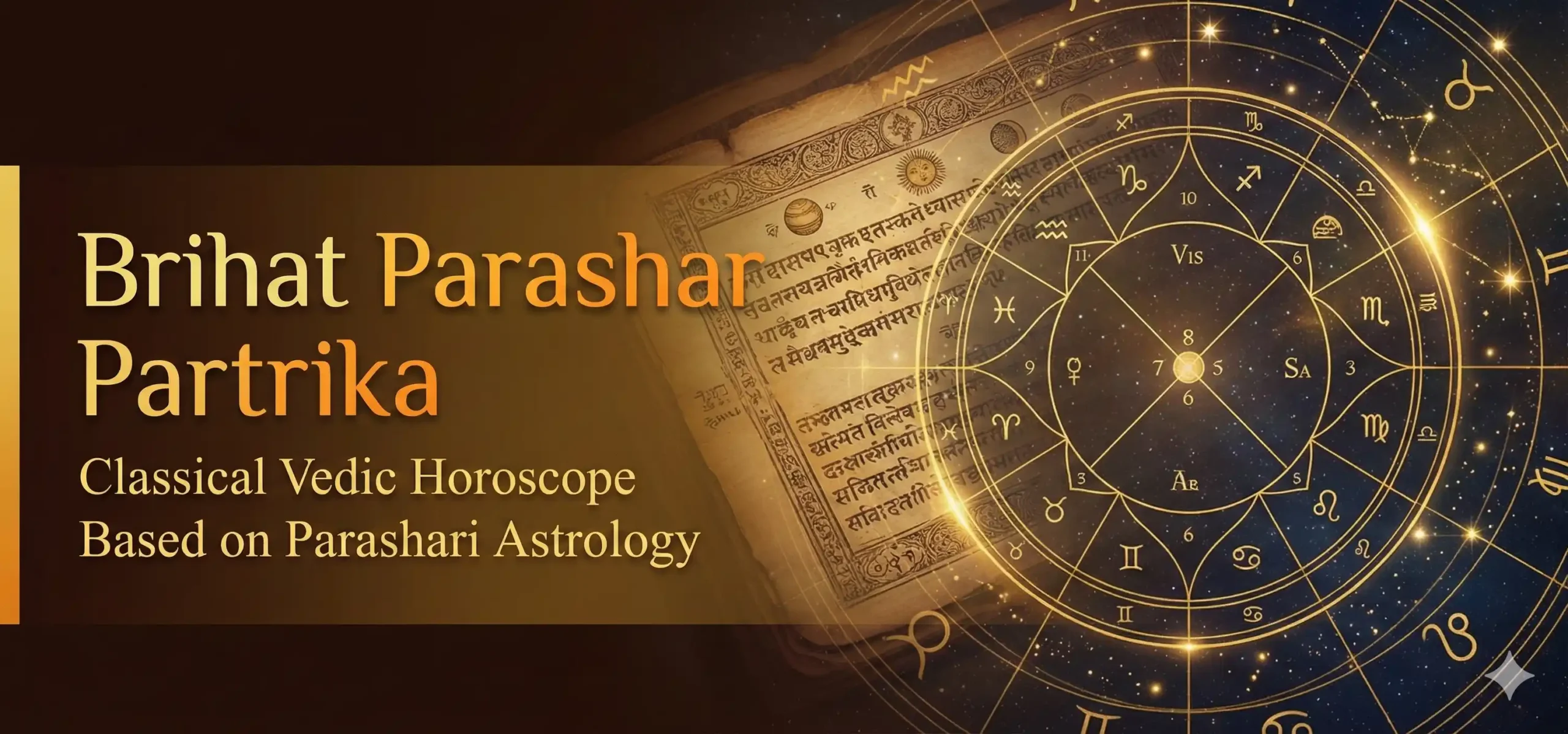 Brihat Parashar Partrika Vedic astrology banner with birth chart analysis