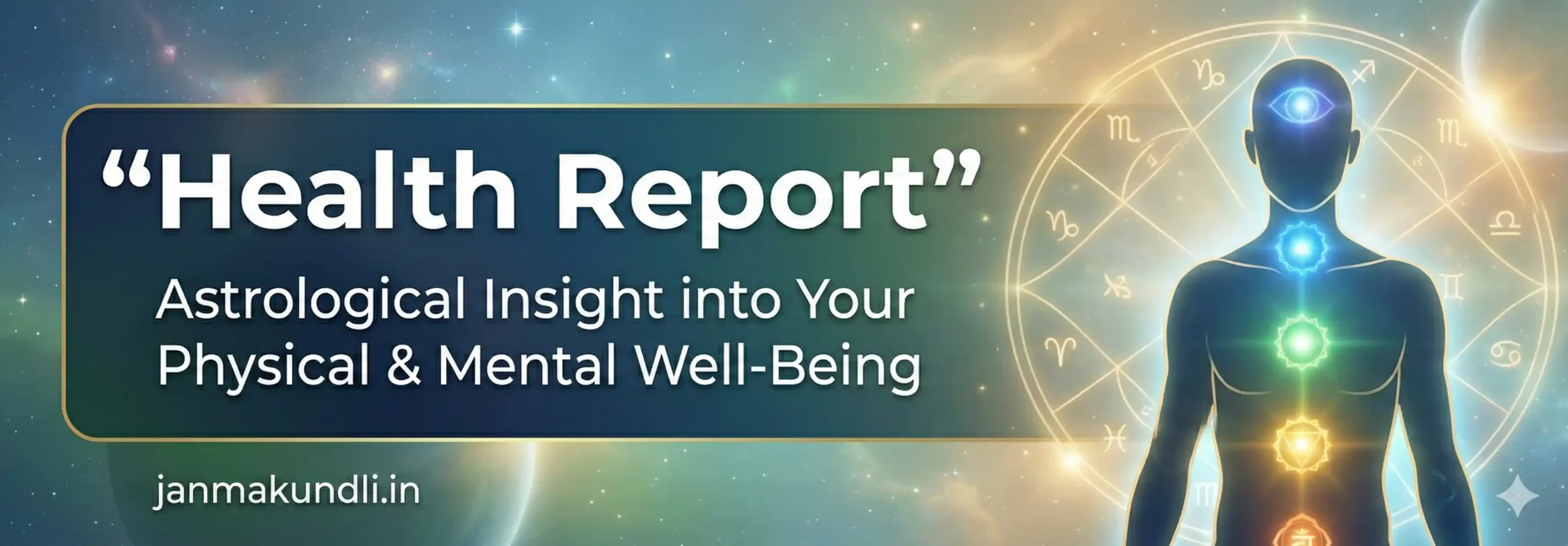 Health Report banner showing astrological analysis of physical and mental well-being