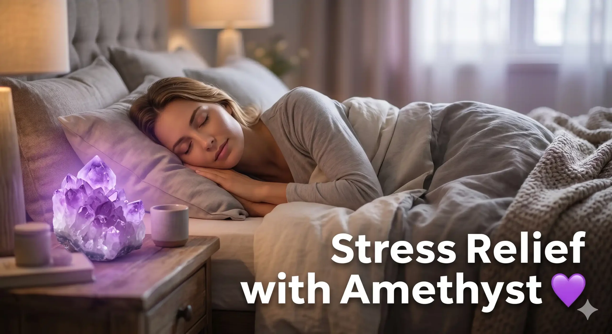 Amethyst for stress relief crystal for better sleep