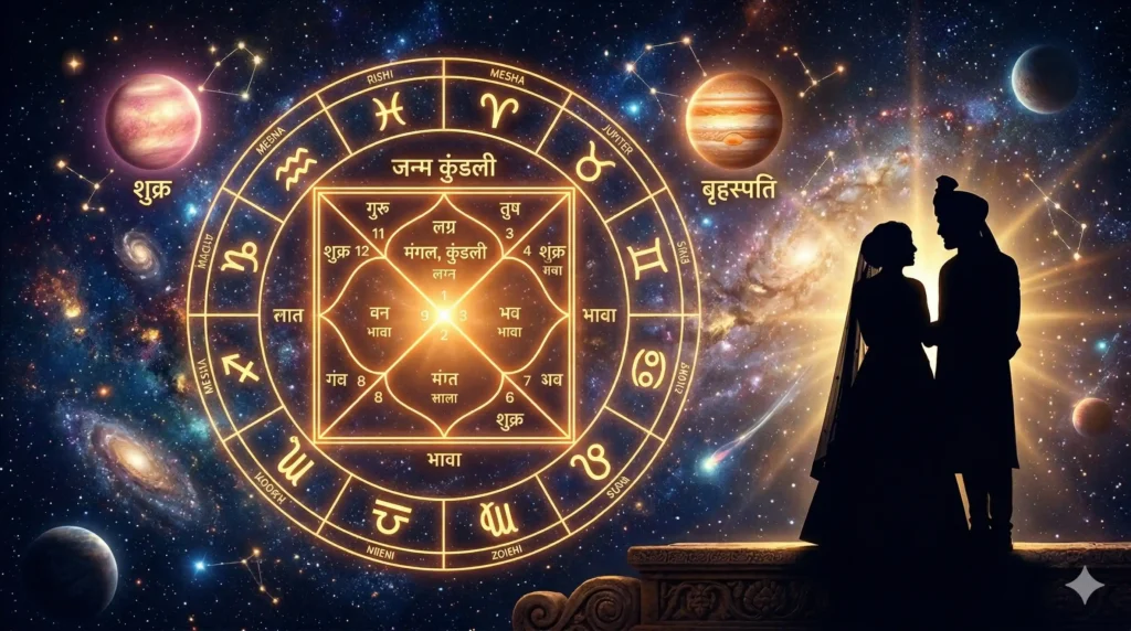 Shaadi kab hogi kundli matching vedic astrology marriage timing janmakundli.in