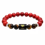 Aries Bracelet (मेष राशि) - Red Jasper & Tiger Eye