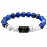 Libra Bracelet (तुला राशि) - Lapis Lazuli & Howlite