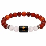 Virgo Bracelet (कन्या राशि) - Carnelian & Milky Quartz